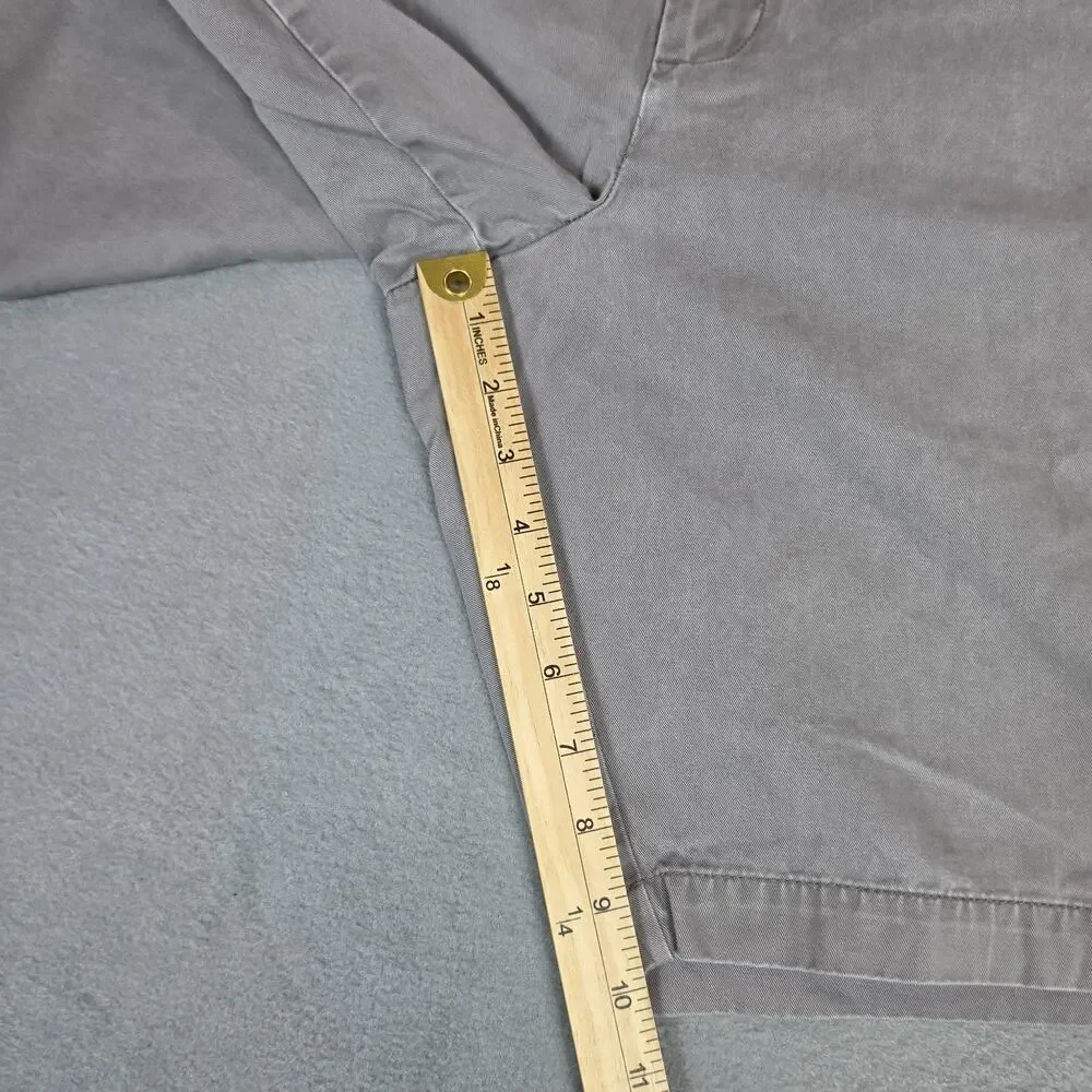 Banana Republic Aiden Shorts Men's Size 35 Gray Chino Casual Flat Front Cotton
